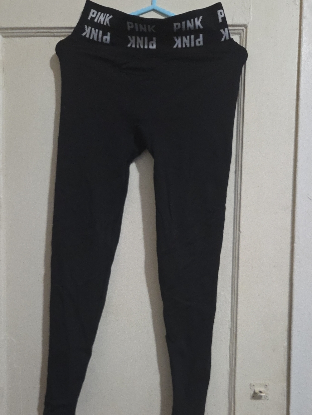 PINK Victoria's Secret Black High-Waist Logo Leggings